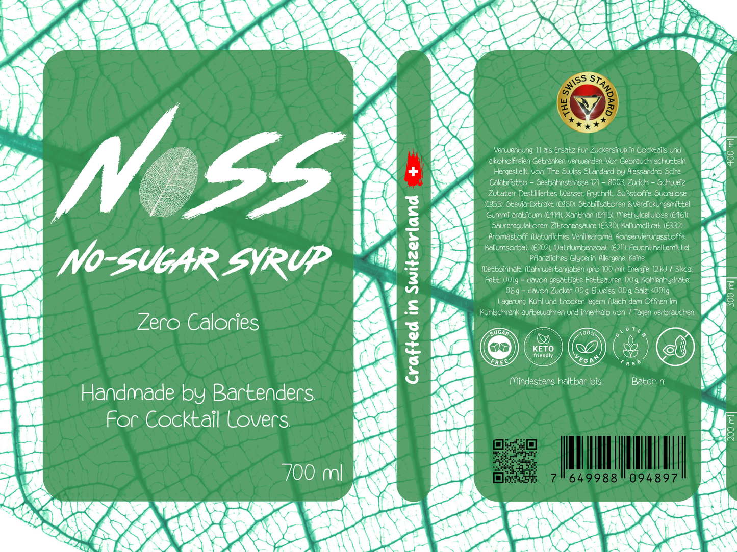 NOSS - No-Sugar Syrup | Bar Ingredients 3.0
