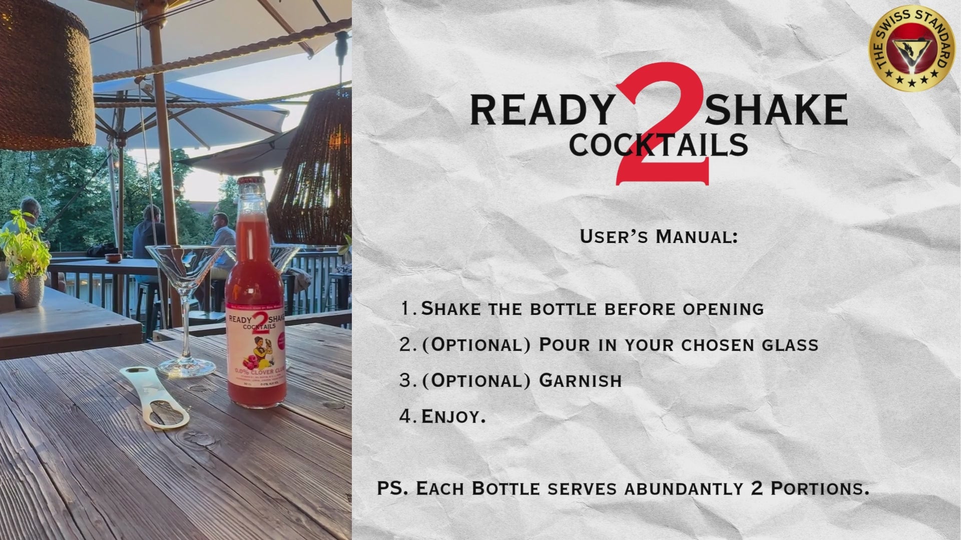 Load video: Ready 2 Shake Cocktails - User&#39;s Manual - The Swiss Standard